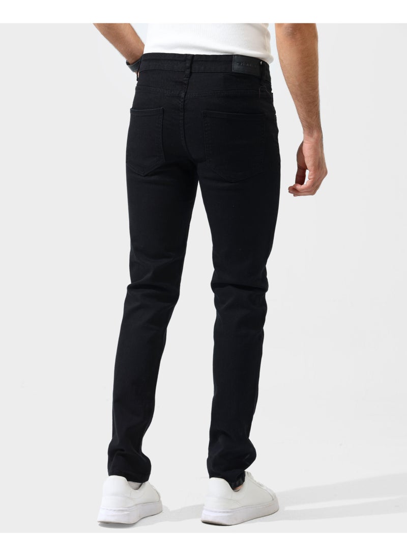 دوت بنطلون رجالي سليم فيت جبردين 5 جيب بخامة مرنة (ليكرا) - Image 4